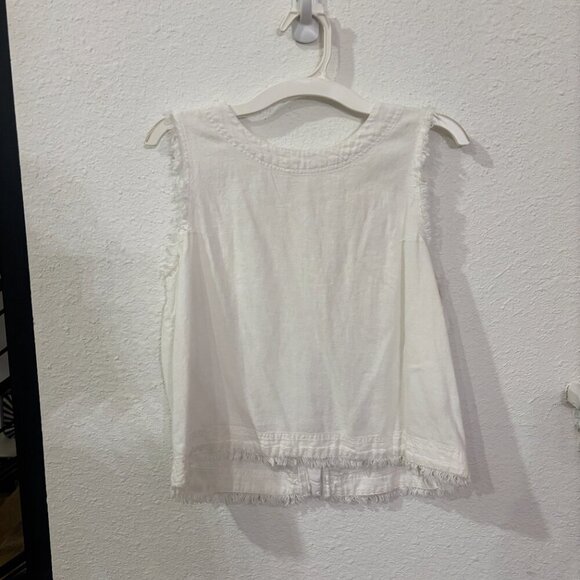 Harper Short Sleeve Frayed Hem Tank - Picture 4 of 7